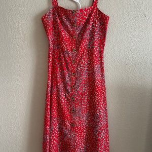Night Walker Button Dress Red White Blue Large